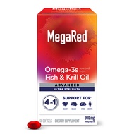 MegaRed Fish Oil + Krill Oil 900mg Omega 3 Supplement with EPA & DHA, Supports Heart, Brain, Joint a
