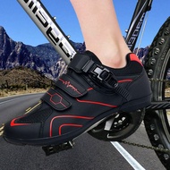 Cycling Shoes Bicycle Shoes Bicycle Shoes Road Bike Shoes Four Seasons New Professional Mountain Bike Lock Shoes Men's Road Bike Lockless Cycling Shoes Hard-Soled Self-Lock