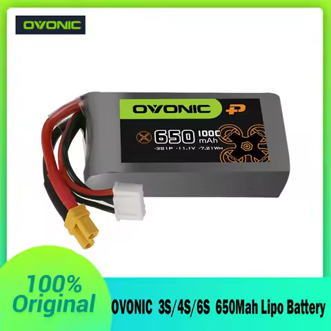 OVONIC 3S/4S/6S 11.1V 14.8V 22.2V 650mAh Lipo Battery 100C XT30 Plug For RC Helicopter Quadcopter FP