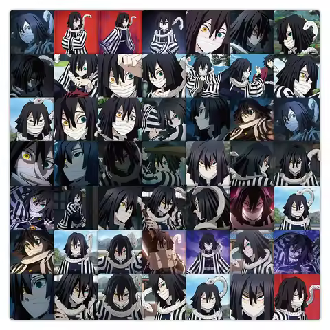 59 Pcs Iguro Obanai Stickers - Anime Character Sticker Set for DIY Decor, Ideal for Notebook, Phone