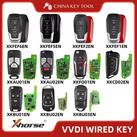 Xhorse Flip Wire Key XKFO01EN XKFEF1EN XKFEF2EN XKFEF5EN XKFEF6EN XKBU01EN XKBU02EN XKBU03EN XKCD02E