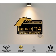 Minimalist AESTHETIC Acrylic House Number CUSTOMbebas THEMA C018