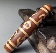 ⭕️藏区回流⭕️紅玉髓老料高油包浆莲师法器三眼天珠