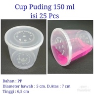 gelas plastik 150 ml / cup puding / cup merpati 150ml - natural