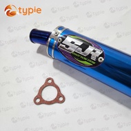 ปลายท่อสูตร 2 จังหวะ รุ่นจุกเลส ปลาย3รู แบบลอดท้อง ใส่กับคอSJRได้ทุกรุ่น ปลายท่อ+ปะเก็น มี 3 สีให้เล