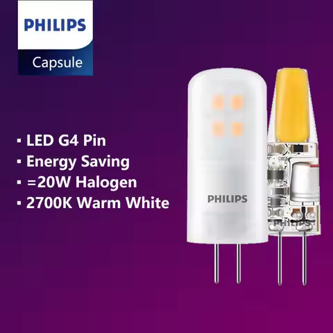 Philips CorePro LED G4 Capsule Lamps Pin Light 1.7W 2.1W 2700K Warm White 12V Decorative Bulb Replac