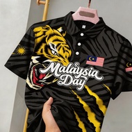 Tshirt Hari Kemerdekaan Malaysia 2026 dengan Kolar Polo Viral Uniseks Jersi Malaysia ke-69 1957 Baju