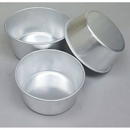 7.5/ 8/ 9 Inch Aluminium Deep Fix Base Round Cake Tin with Size/ Cake Pan/ Acuan bulat