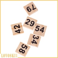 [Lovoski1] 100x Wood Puzzles Number Tiles 1-100 Black Number Cube Blocks for Wedding Craft