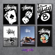 Wooden poster brand wall poster stussy supreme stussysecond nike streetwear bape adidas vintage hd