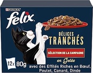 FELIX | Sliced Delights | Field Selection | Jelly | Full Feed | Adult Cat | Chicken, Salmon, Cabilla