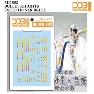 [DDB ] MD 002  BULLET KHIGHTS EXECUTIONER BRIDE GUNDAM WATER SLIDE DECAL [GOLD CHROME]