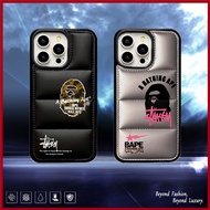 Stusssy Ape Man BAPE Down Jacket Phone Case Suitable for IPhone16 Pro Max 15 Pro Max 11 12 14 Pro Ma