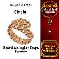 CC 1101 Buffalo Gold 18K Color Gemstoneless Circular Chain Ring