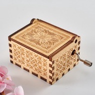 木質音樂盒 新款美女與野獸雕刻合板音樂盒 木制工藝品音樂盒734605