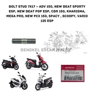 Exhaust Bolt 7 X 17 Genio,BEAT K1A, Scoopy K2F, Vario 125-150-160, PCX 150, Mega Pro, Tiger, CBR 150