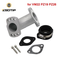 ZSDTRP Intake Manifold Carburetor Rubber Mainfold Adapter Inlet Intake Pipe Kits For VM22 PE19 PE26 