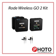 Rode Wireless GO II 2 Person Compact Digital Wireless Omni Lavalier Microphone System Kit with 2 Lavalier Go included.