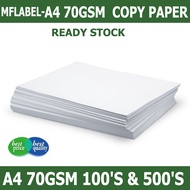 MFLABEL 1Box A4 70gsm/A4 Copier Paper Premium Multi-Puporse White Paper Bond Paper - Short A4 Long