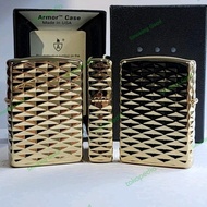 ZIPPO ARMOR GEOMETRIC WEAVE PATTERN GOLD PLATE 4 SISI JAPAN - GHOSTORE7