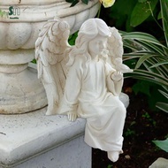 [LzdyyhacMY] Praying Angel Statue Hand Carved Angel Sculpture for Living Room Yard Shelf