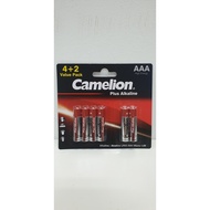 Camelion Alkaline Batteries AAA*4+2's (4&2LR03) X 2 UNITS