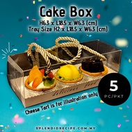 BAKERY/CAKE BOX/18.5X6.3X6.3CM/PET/ROPE