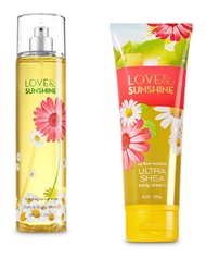 Bath & Body Works - Signature Collection – Love & Sunshine - Gift Set- Fine Fragrance Mist 8 Fl Oz &