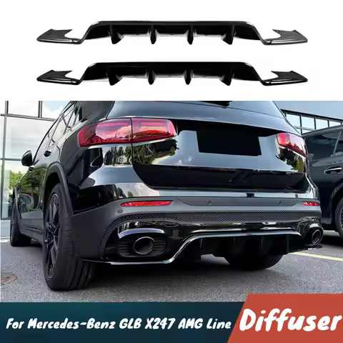 For Mercedes-Benz GLB X247 AMG Line GLB35 AMG 2020-2026 Car Rear Bumper Diffuser Splitter Spoiler Bo