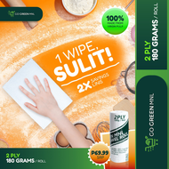 GOGREENMNL. Kitchen Towel Tissue Paper Roll 2-Ply 180grams