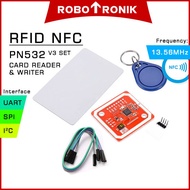 NFC RFID Reader Module PN532 V3 (13.56MHz) w Antenna, Compatible Arduino / Raspberry Pi