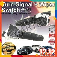 Original Nissan Sylphy Navara Livina Latio Tiida Turn Signal Wiper Combination Switch Suis Lampu Fog Lamp