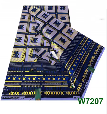 100% Katoen Afrikaanse Prints Doek 2026 Nieuwe Ankara Gouden Was Stof 6 Meter Groot Ontwerp Voor Het