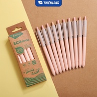 Combo 5/10/20 Bút bi Thiên Long ECO Style TL-063/ECO - Mực Xanh - Chất liệu từ vỏ cám trấu