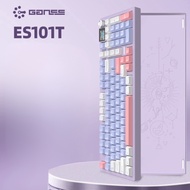 Hello Ganss ES101T Aluminium Tri-Mode Screen Hotswap RGB คีย์บอร์ดไร้สาย helloganss a GG05 Wheat Fie