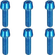 Bicycle Stem Bolts Color Tapered Head Bolt with Washer Screw M5x18mm for Road Bike,MTB,BMX,Folding - 6Pcs