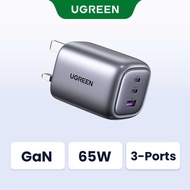 UGREEN 65W GAN PD FAST QUICK CHARGE 21A 2 TYPE C 1 USB A CHARGER WITH QC PORTABLE FOR SAMSUNG S24 UL