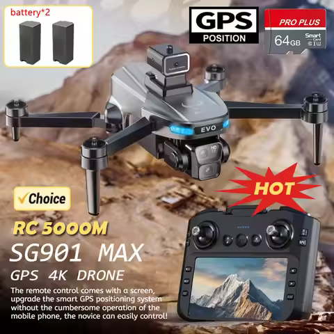 SG901 MAX Drone GPS 8K Dual Camera Brushless Obstacle Avoidance with Mapping Screen Control 4.5 inch