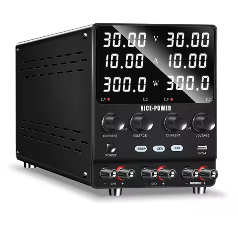 NICE-POWER Dual Channel Digital Adjustable DC Regulated Switching Power Supply Laboratory Bench Powe
