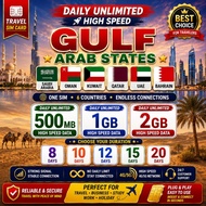 【8 - 20 Days】Gulf Arab States Daily Unlimited Data Travel Sim【Kuwait】【Oman】【Qatar】【 Saudi Arabia】【 B