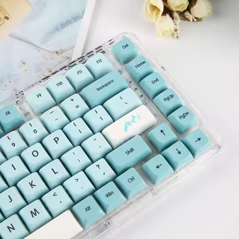 126 keys GMK Clone Iceberg XDA Profile PBT Keycaps Iceberg Blue Personality Key cap For Cherry MX Sw