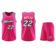 Heat No. 22 Butler Jersey Two-Piece Basketball Uniform Suit City Edition Jersey