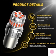 S25 P21W 1157 P21/5W LED Light Bulb - Red DRL BAY15D T25 Position Signal Brake Lamp