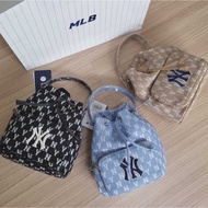 MLB KOREA Monogram Jacquard Bucket Bag