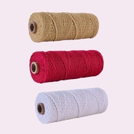 Macrame Cord 2 Strand Twisted 2mm Cotton Cord 100m Macrame Rope for Wall Hanging Crafts Knitting Pro