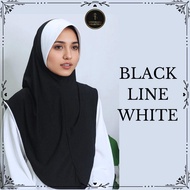 TUDUNG SUKAN PIPING 2 TONE PLAIN (TUDUNG SUKAN PIPING 2 TONE KOSONG)