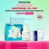 [DECEMBER EXCLUSIVE | GET 15% OFF] INNISFREE Retinol Cica Repair Ampoule 50ml Holiday Set (RM170; WO