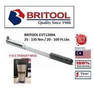 Britool EVT1200A Torque Wrench 25 - 135 Nm / 20 - 100 Ft.Lbs (NEW & ORI BRITOOL)