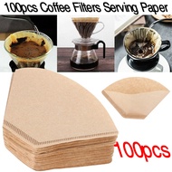 【เรือจากประเทศไทย】100PCS 2-4ถ้วย กระดาษกรองดริป แผ่นกรองกาแฟสด กระดาษกรองกาแฟ ถ้วยกรองกาแฟ Drip Coffee Paper Filter ขนาด อุปกรณ์ทำกาแฟ