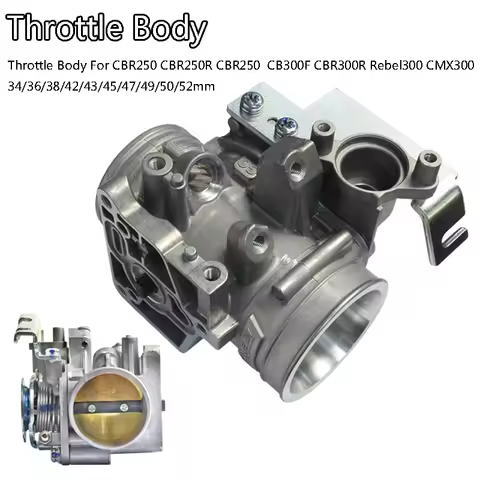 Throttle Body For CBR250 250R CBR250 CB300F CBR300R Rebel300 CMX300 34/36/38/42/43/45/47/49/50/52mm 